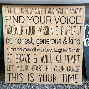 Your Life is Now Sign